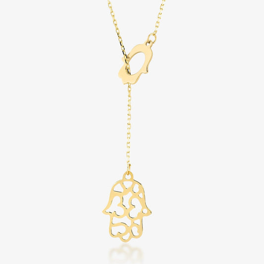 Hamsa Lariat Necklace