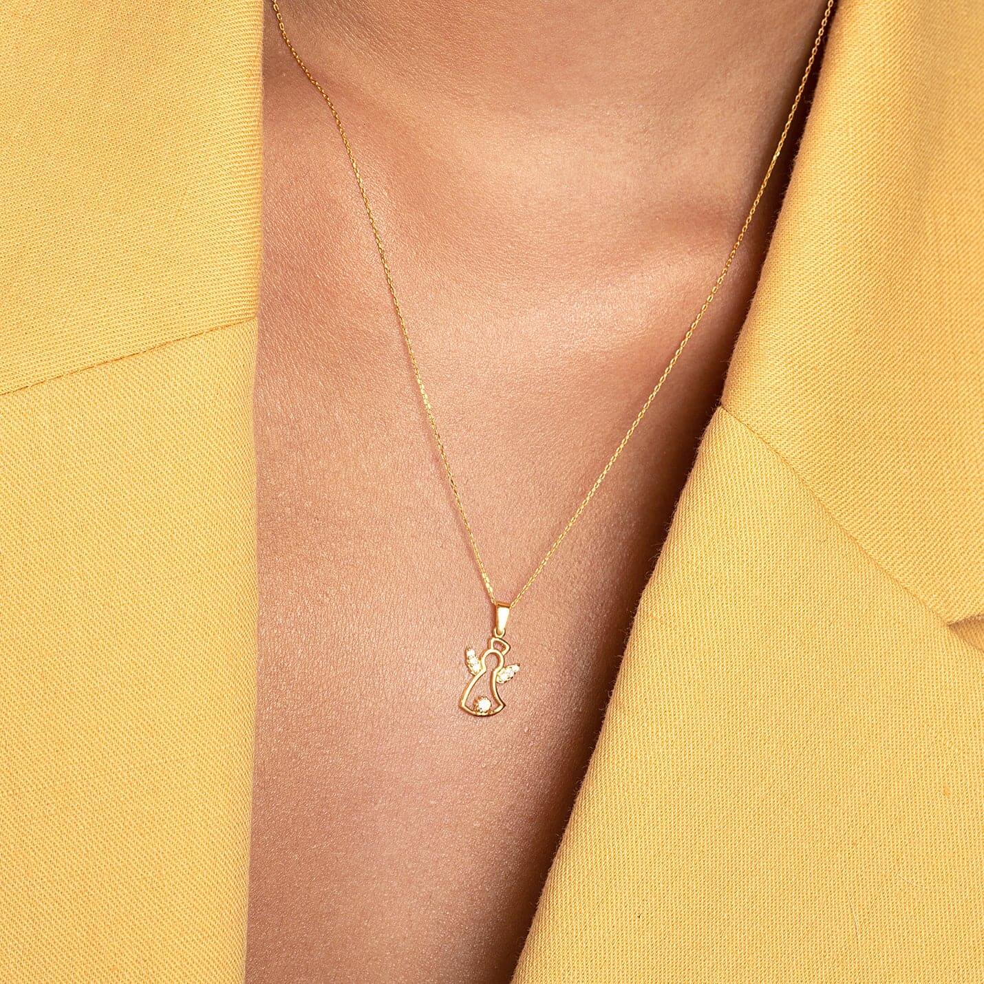 Angel Necklace in 14K Solid Gold