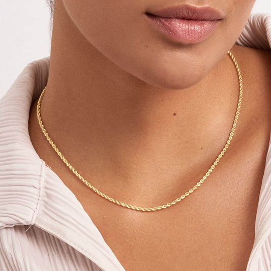 Rope Necklace in 14K Solid Gold