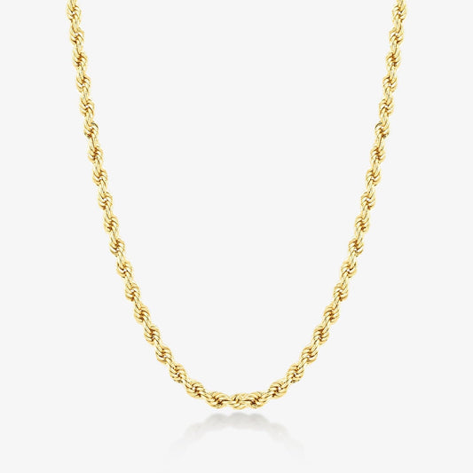 Rope Necklace in 14K Solid Gold