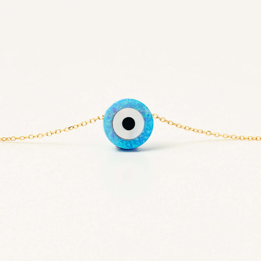 Opal Evil Eye Necklace