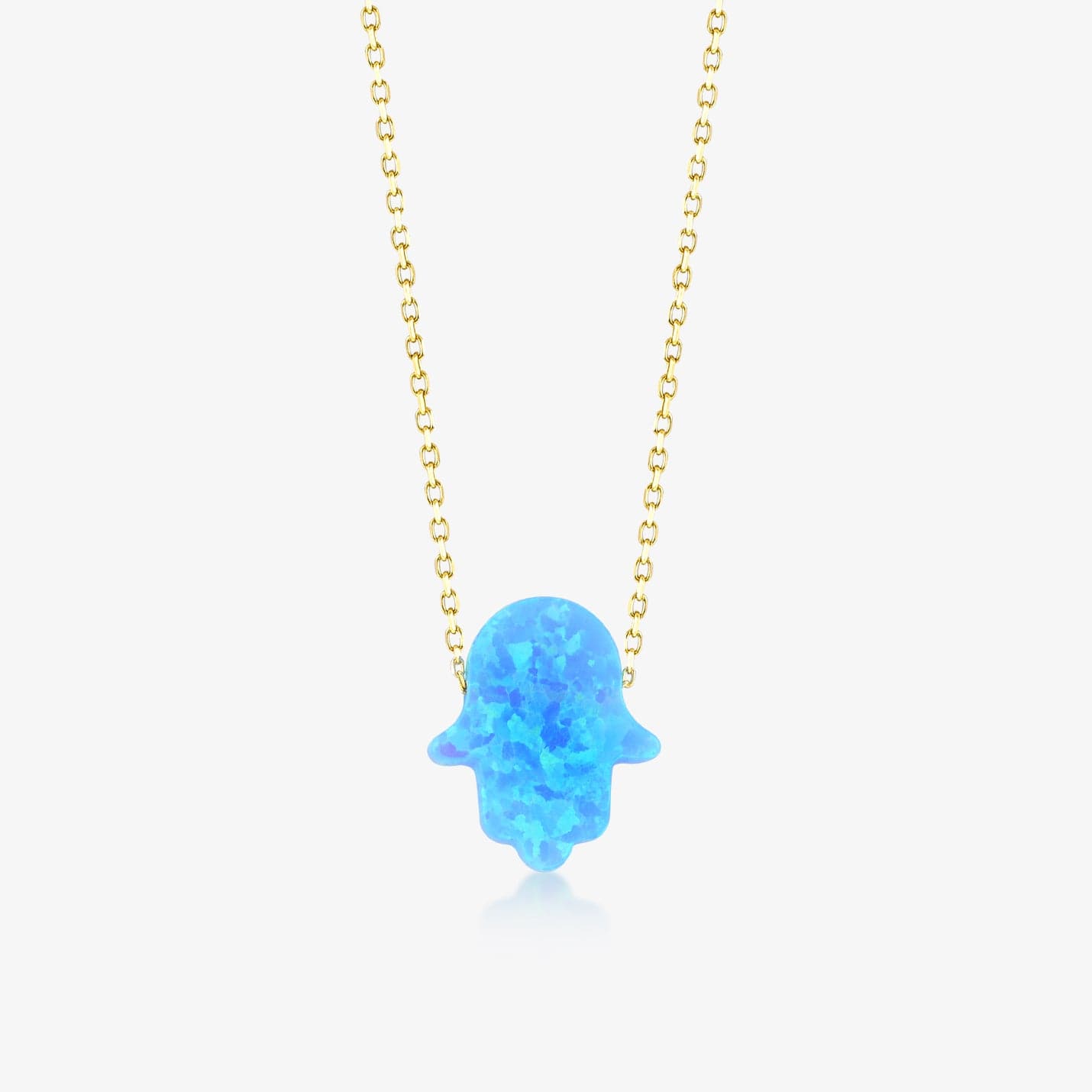 Opal Hamsa Hand Necklace