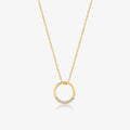 Diamond Circle Pendant Necklace