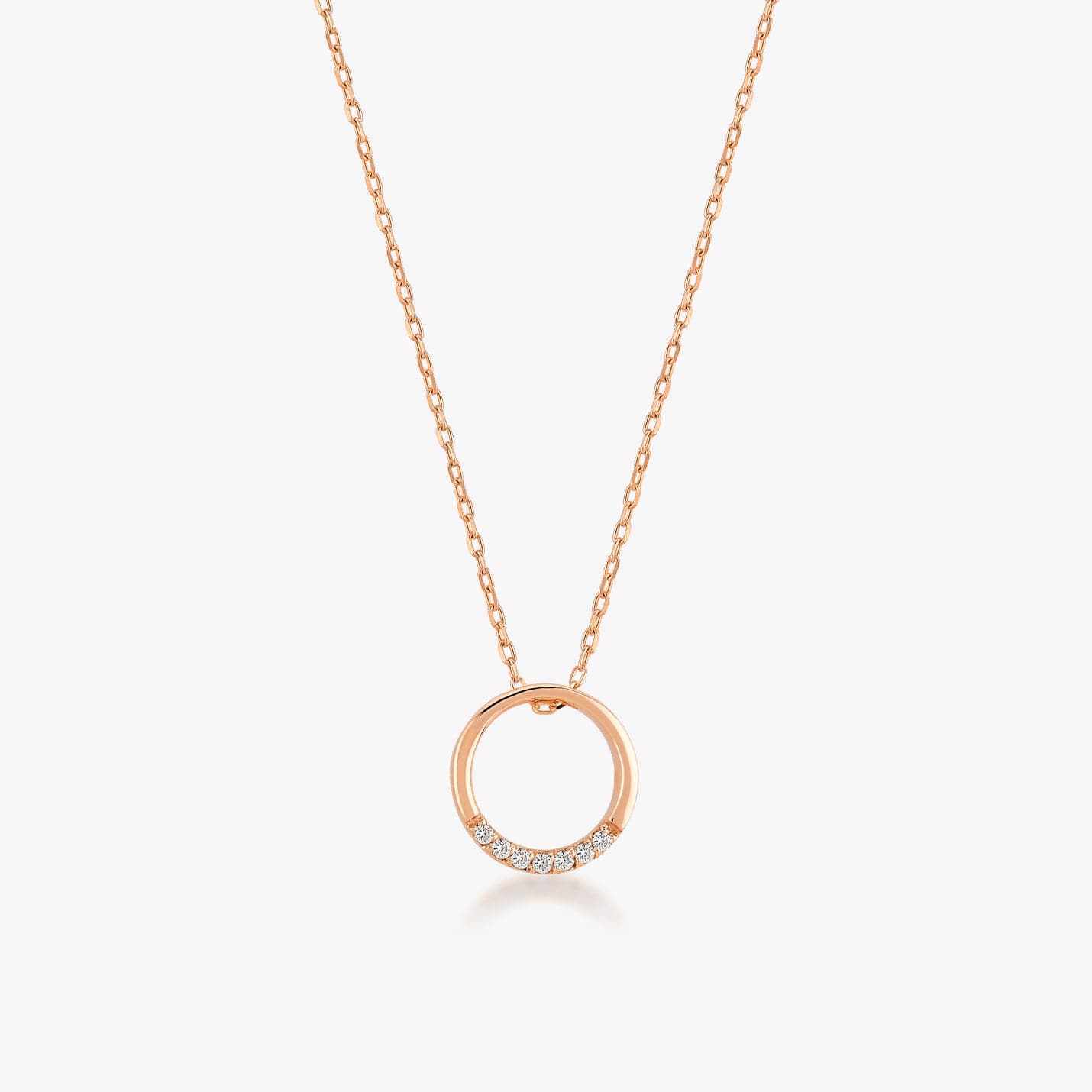 Diamond Circle Pendant Necklace