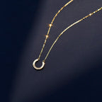Diamond Horseshoe Pendant Necklace