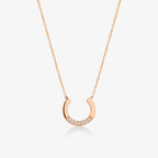 Diamond Horseshoe Pendant Necklace