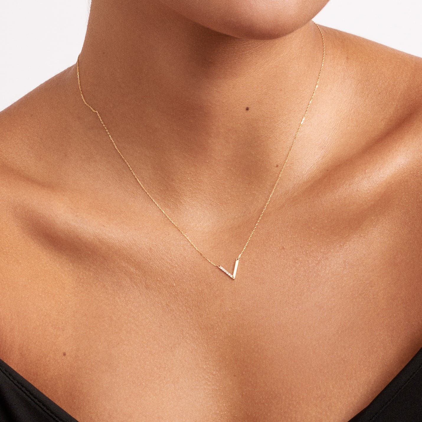 Diamond Chevron Necklace
