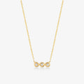 Three Stone Diamond Pendant Necklace