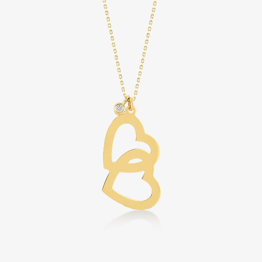 Diamond Intertwined Heart Necklace