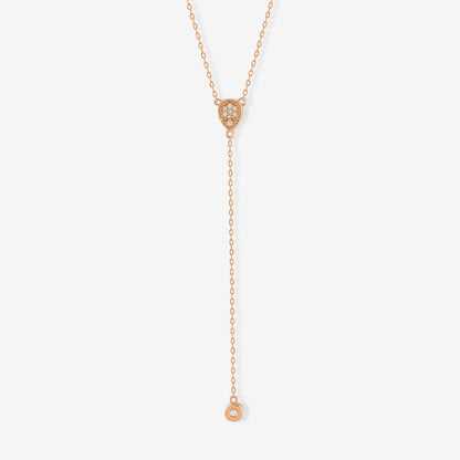 Diamond Drop Y-Necklace in 14K Solid Gold