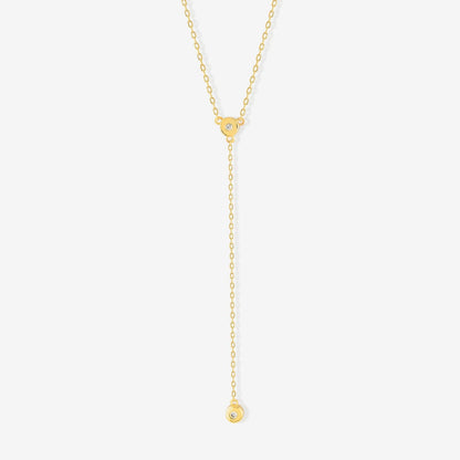 1/50 CT. T.W. Solitaire Diamond Y-Necklace in 14K Solid Gold