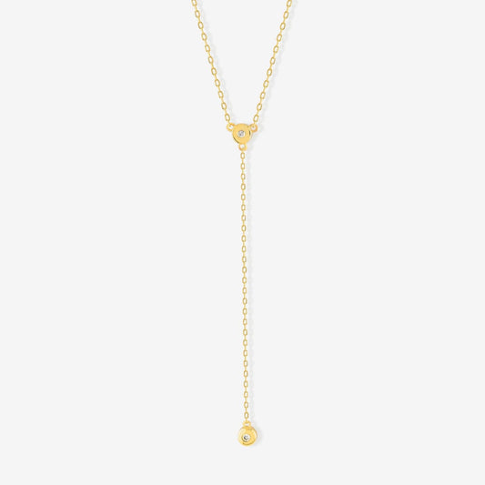 1/50 CT. T.W. Solitaire Diamond Y-Necklace in 14K Solid Gold