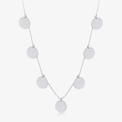 Collier pendentif Disc Station en or 14 carats.