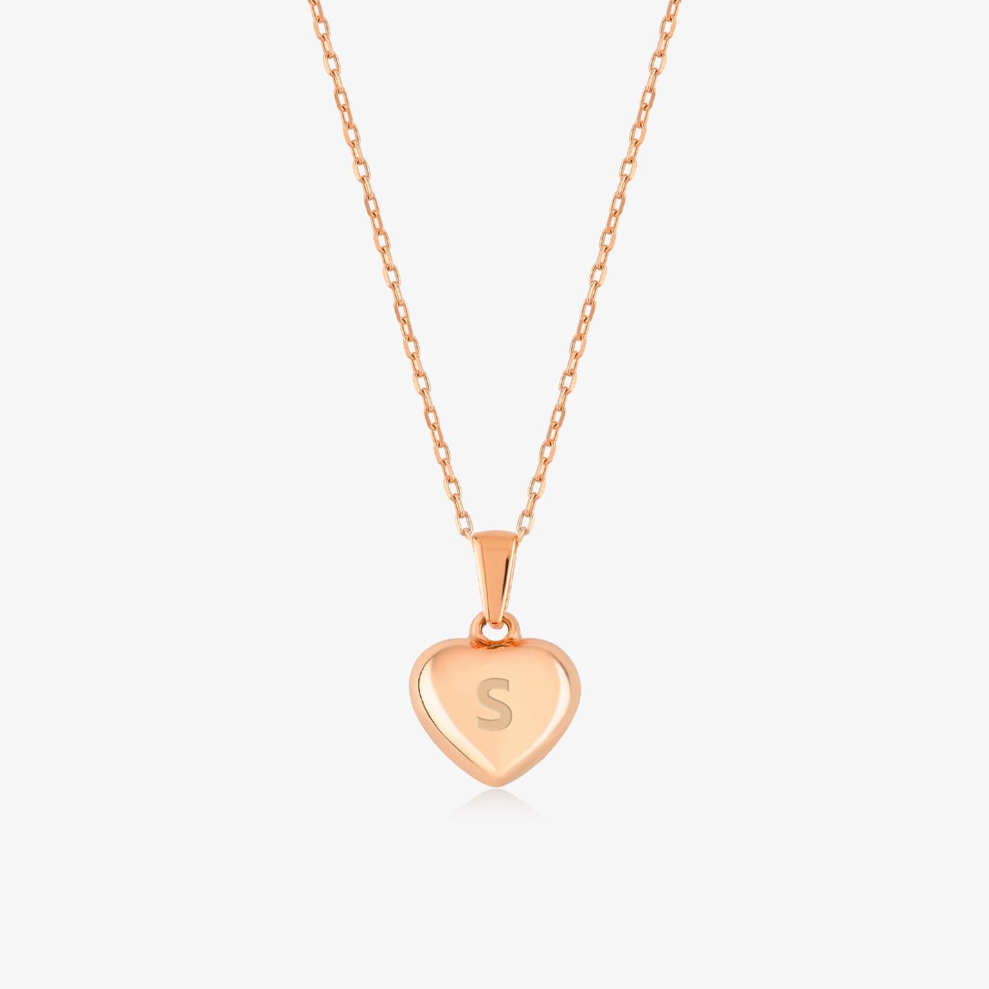 Custom Puffed Heart Necklace