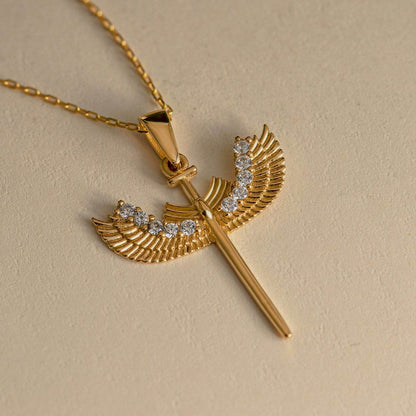 Archangel Necklace in 14K Solid Gold