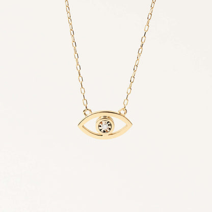 Diamond Eye Necklace in 14K Solid Gold