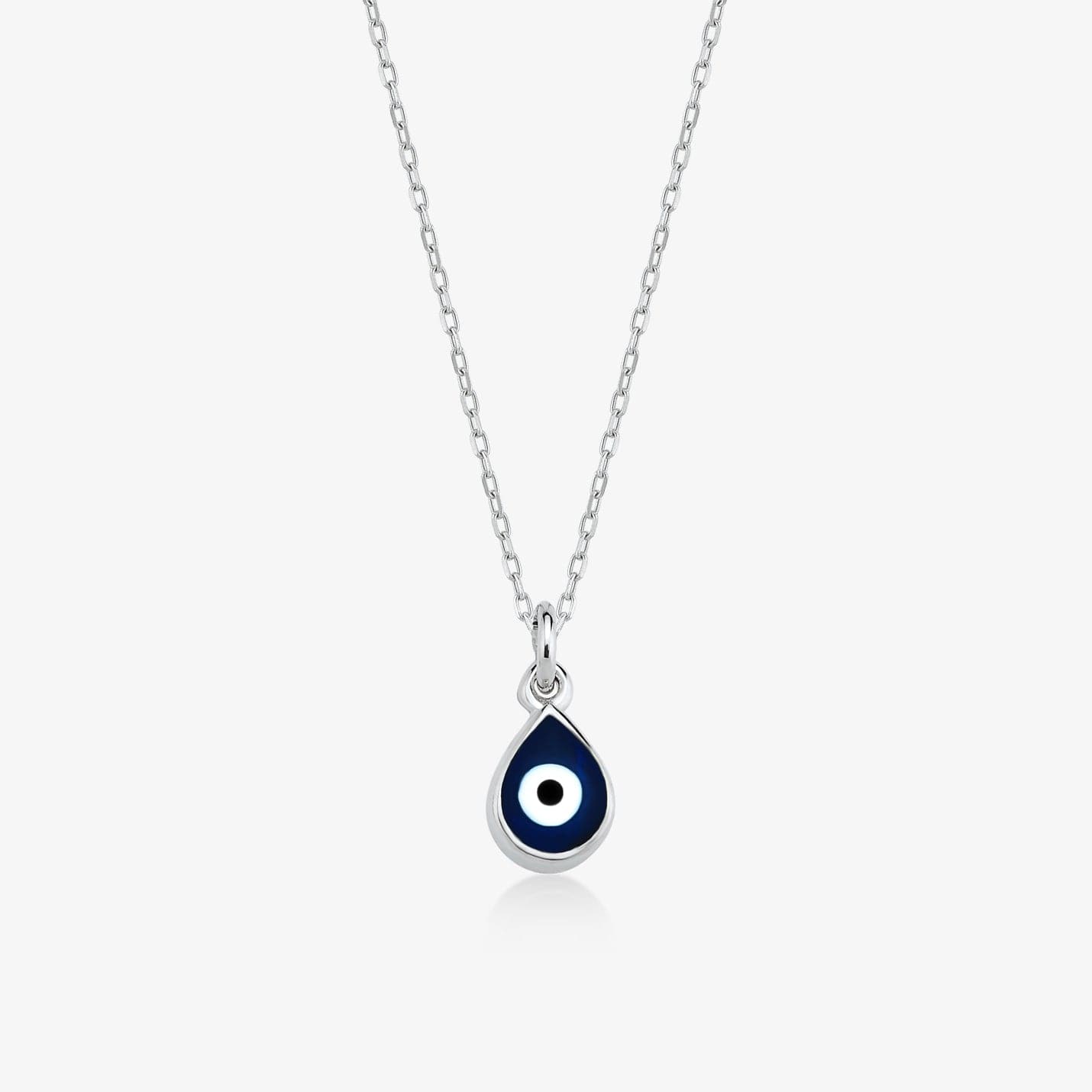 Drop Evil Eye Pendant Necklace