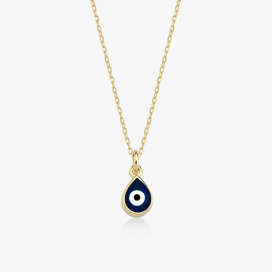 Drop Evil Eye Pendant Necklace