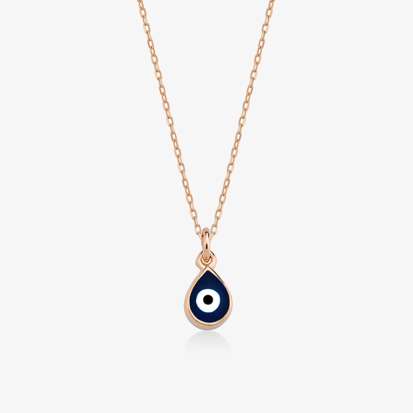 Store Evil eye oval shape 14k solid gold pendant