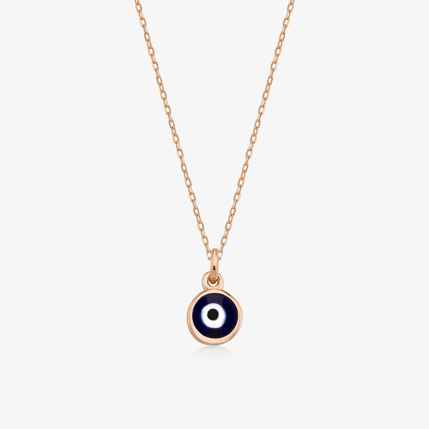 Evil Eye Bead Necklace in 14K Solid Gold