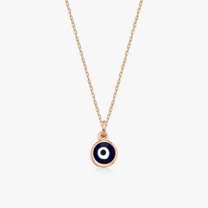 Evil Eye Bead Necklace in 14K Solid Gold