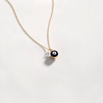 Evil Eye Bead Necklace in 14K Solid Gold