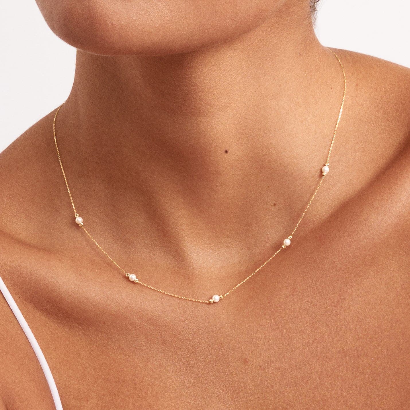 Pearl Station Necklace