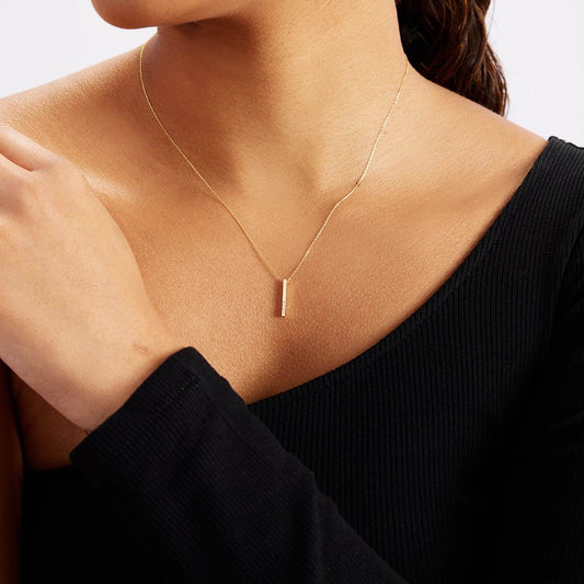 Diamond Vertical Bar Necklace