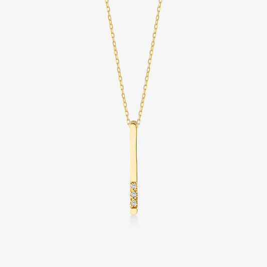 Diamond Vertical Bar Necklace
