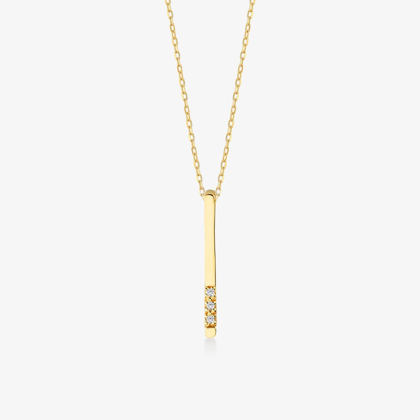 Diamond Vertical Bar Necklace