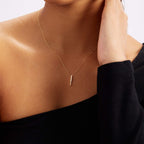 Diamond Vertical Bar Necklace