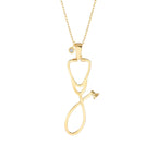 Diamond Stethoscope Necklace