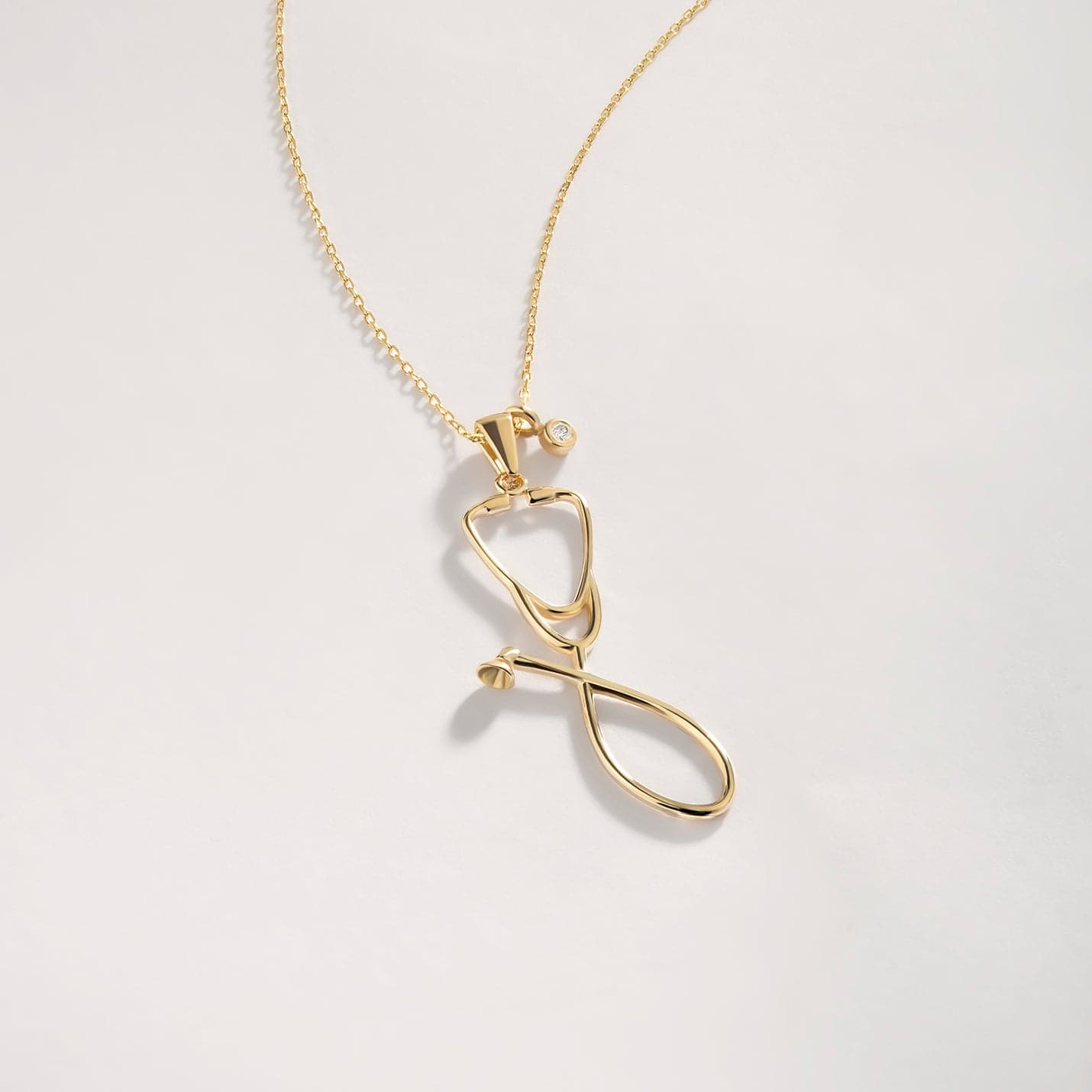 Diamond Stethoscope Necklace