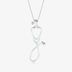 Diamond Stethoscope Necklace