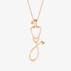 Diamond Stethoscope Necklace