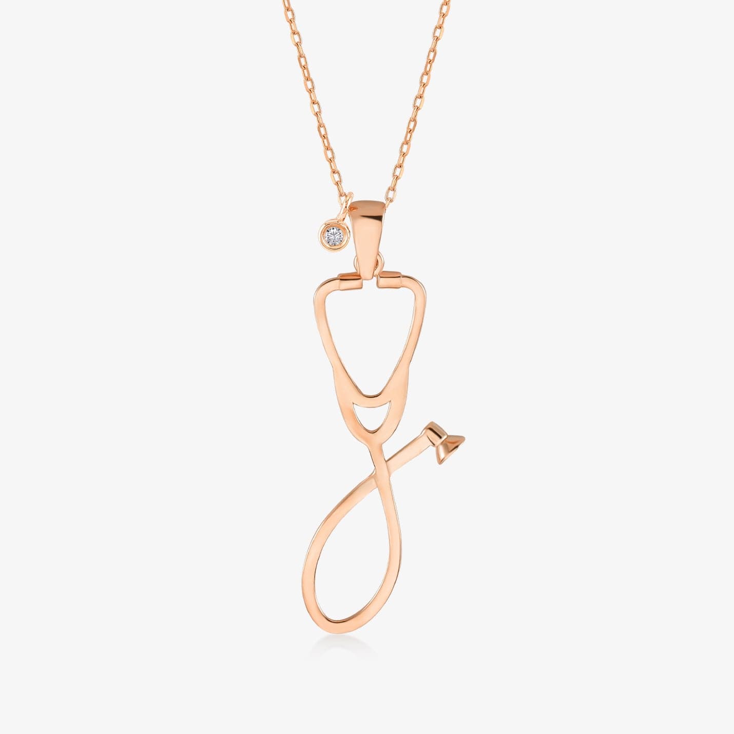 Diamond Stethoscope Necklace