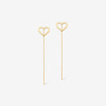 Heart Threader Earrings