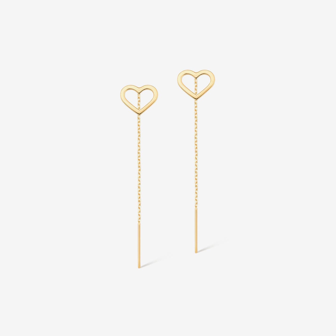 Heart Threader Earrings