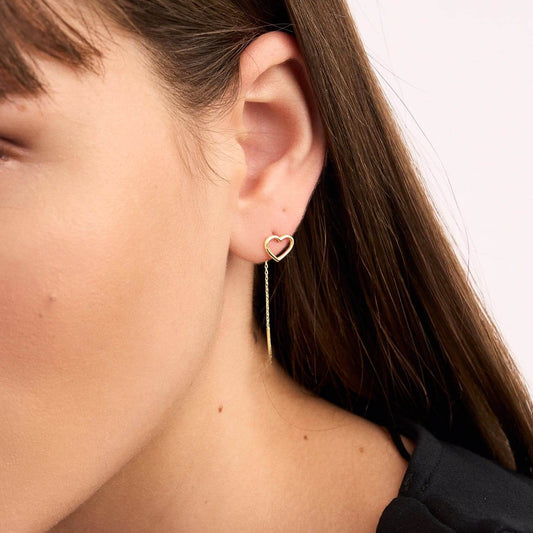 Heart Threader Earrings