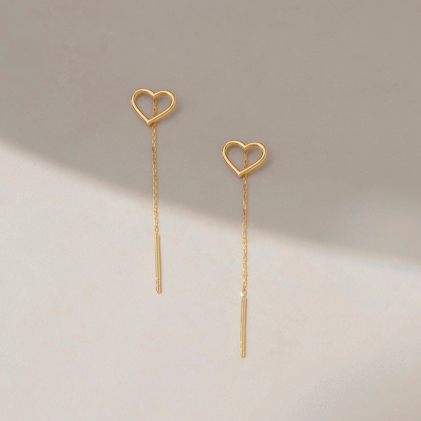 Heart Threader Earrings