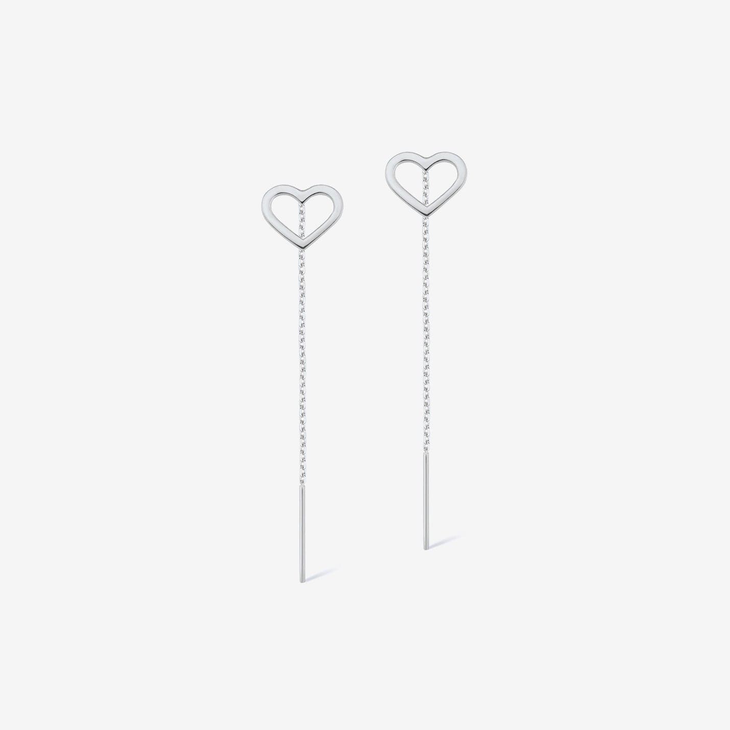 Heart Threader Earrings