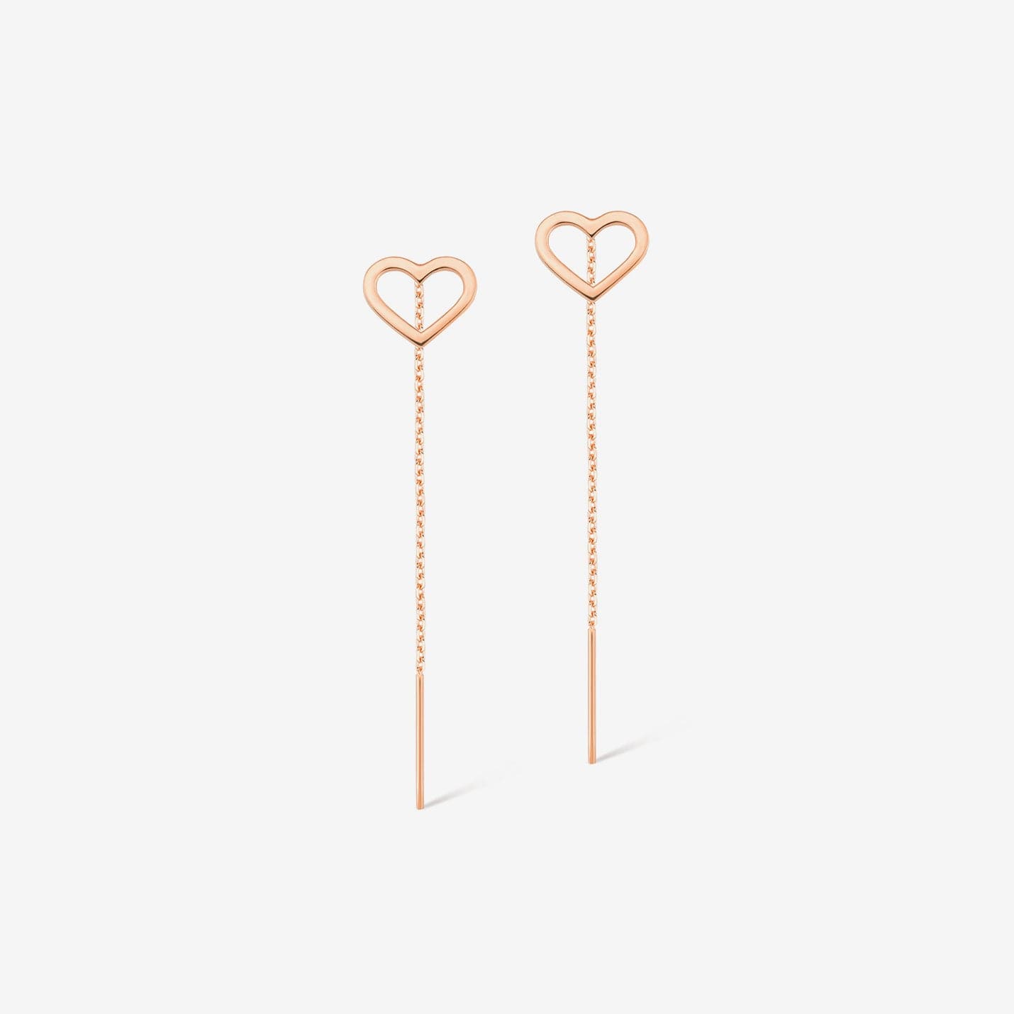 Heart Threader Earrings