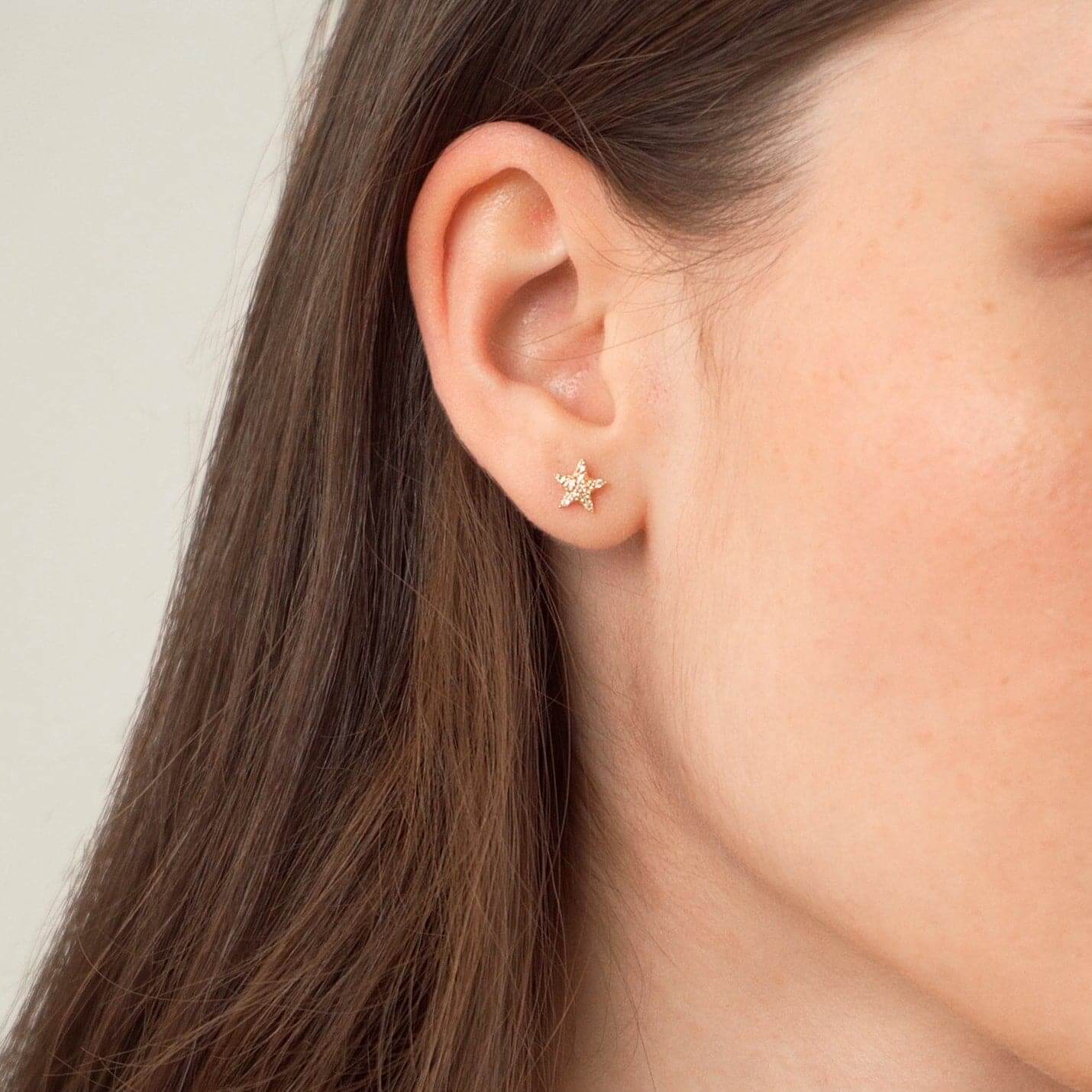 Diamond Accent Star Stud Earrings