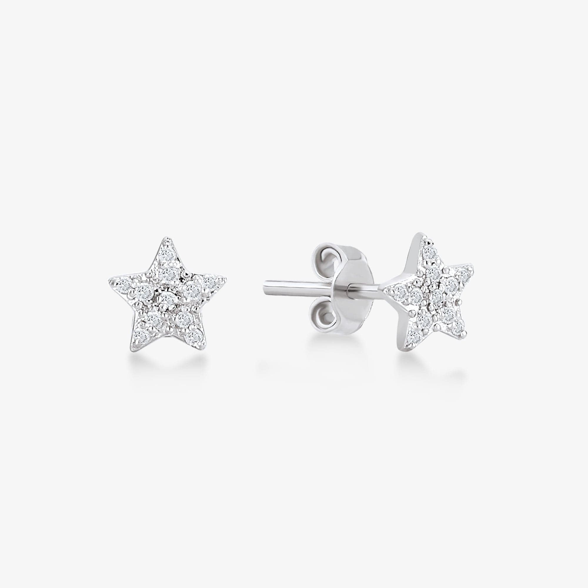 Diamond Accent Star Stud Earrings