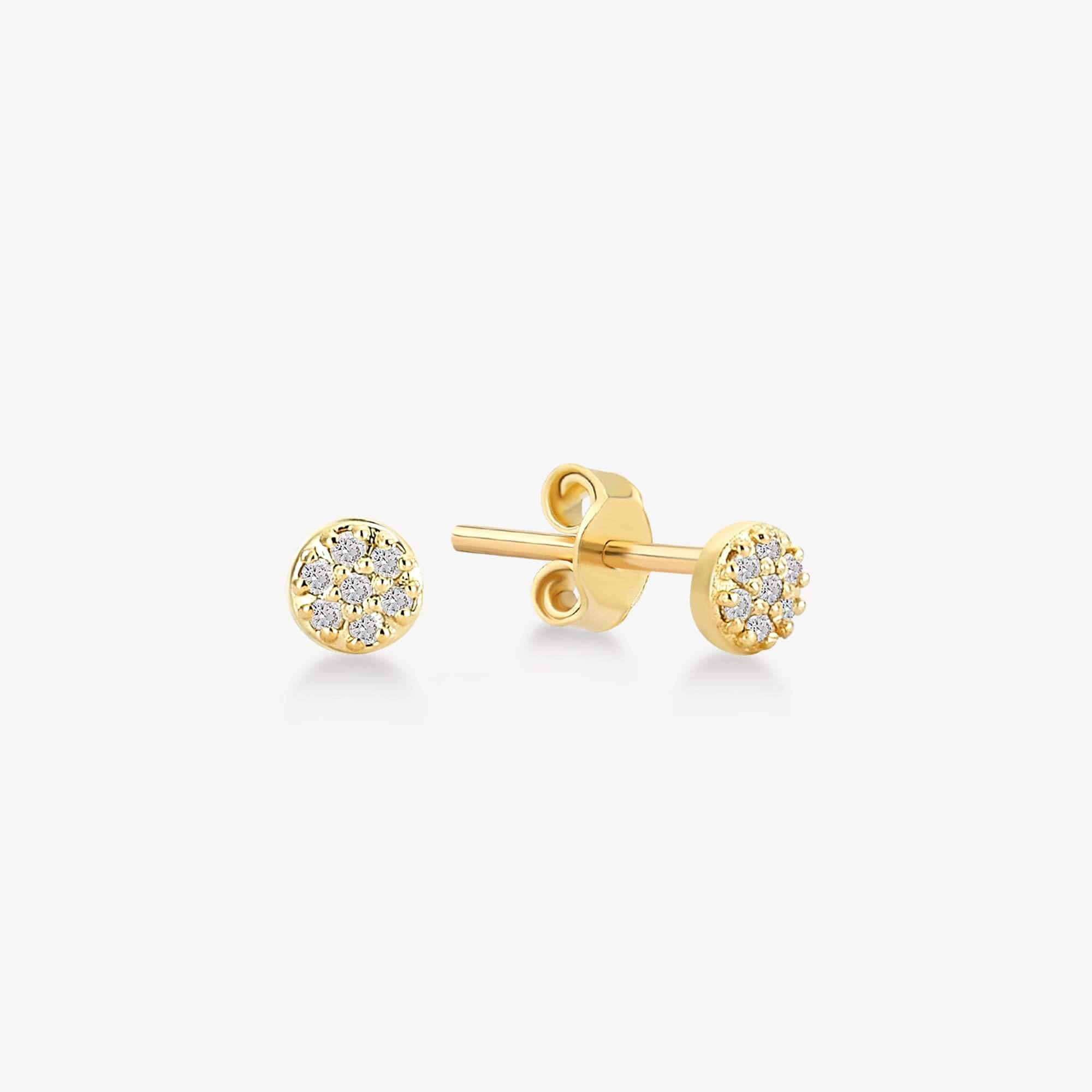 Diamond Pave Dot Earrings
