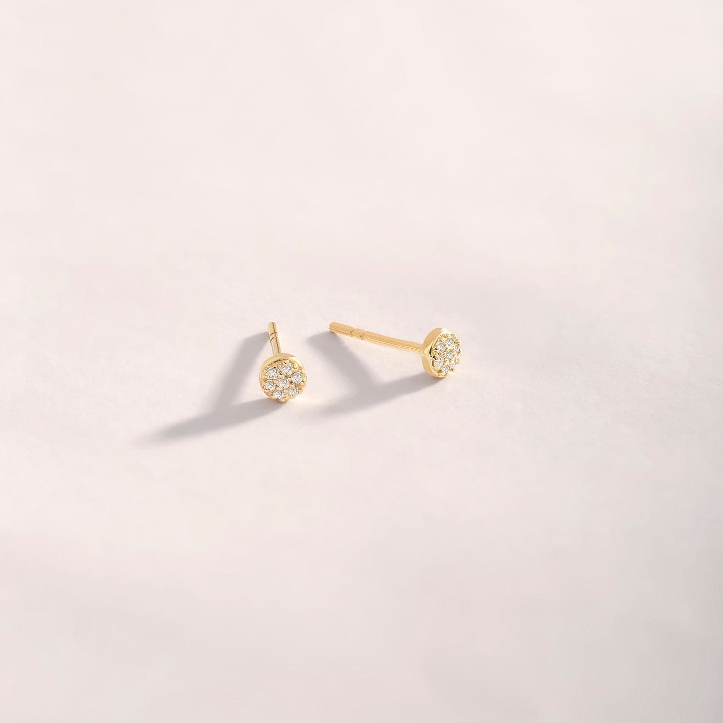 Diamond Pave Dot Earrings
