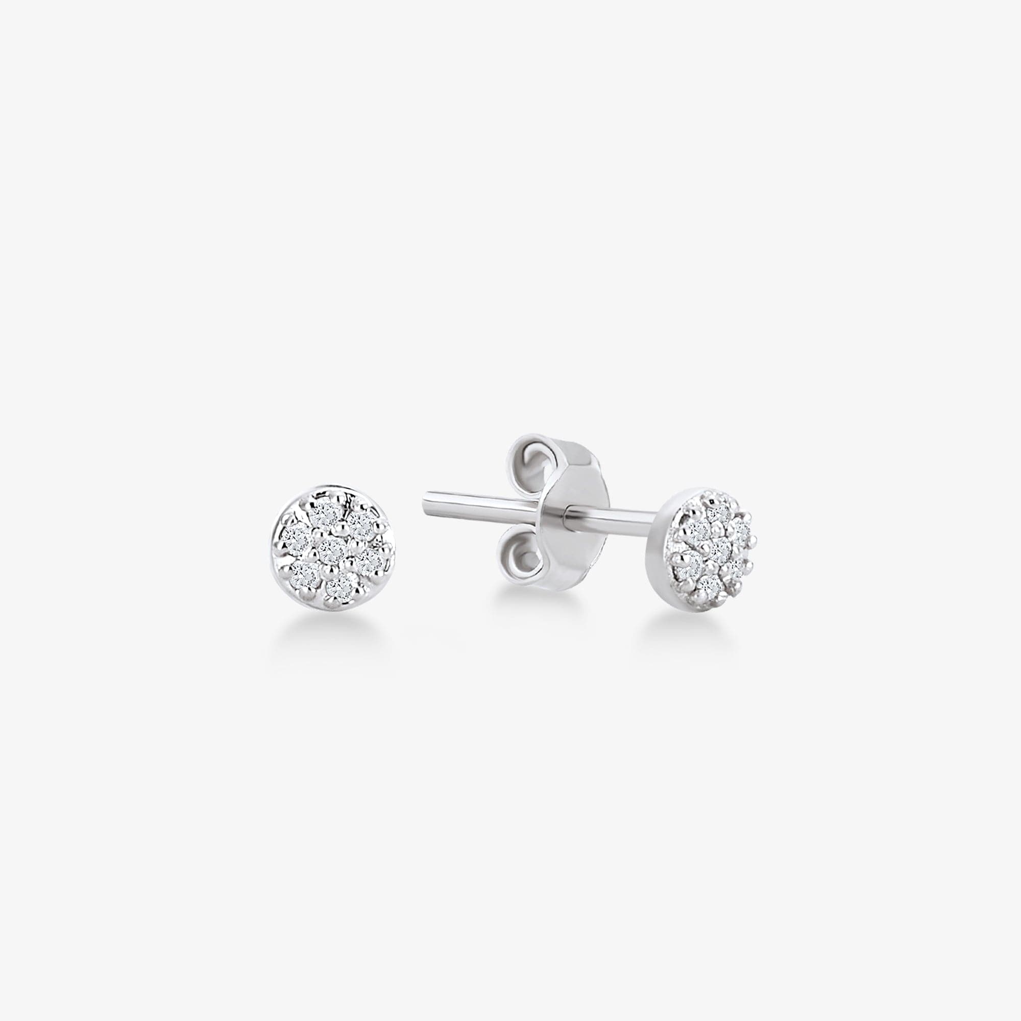 Diamond Pave Dot Earrings