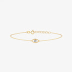 Diamond Evil Eye Outline Bracelet