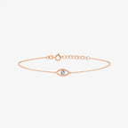 Diamond Evil Eye Outline Bracelet