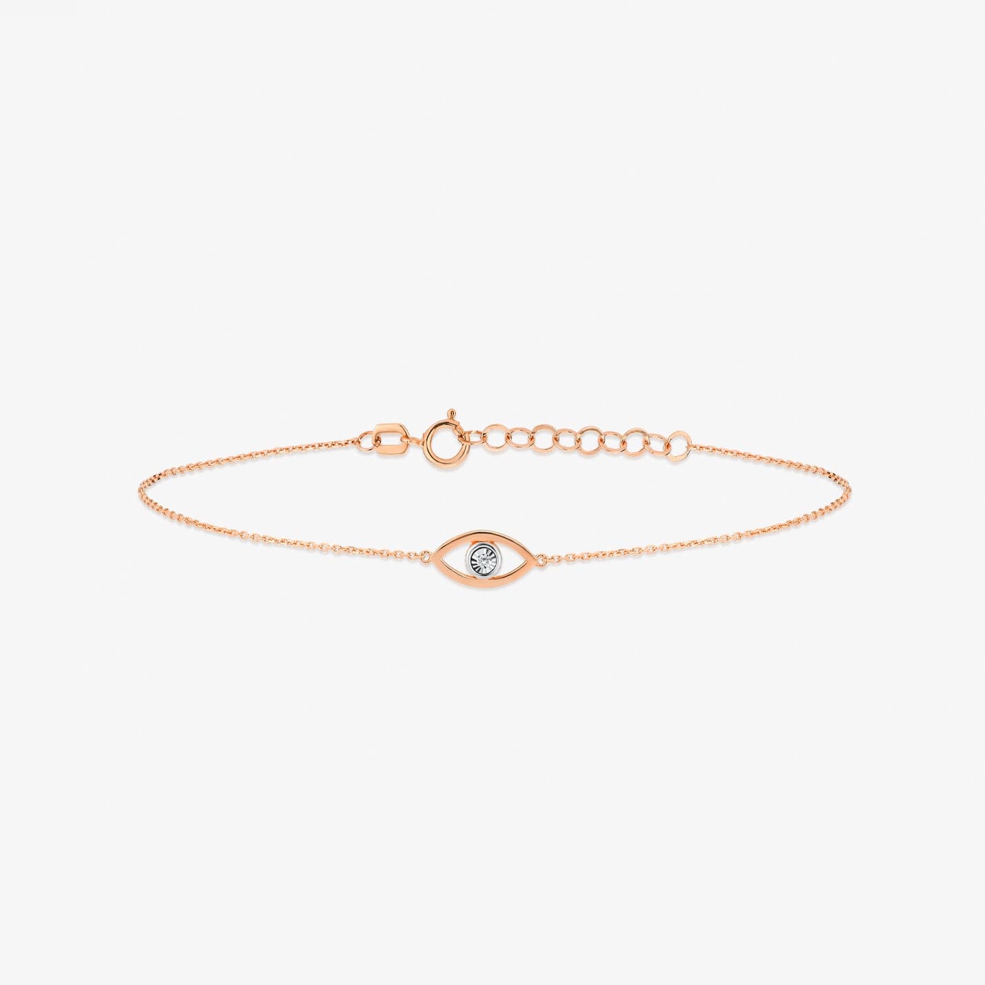 Diamond Evil Eye Outline Bracelet